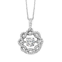 14KW Rhythm of Love Diamond Pendant