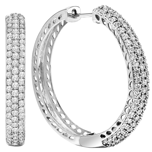 Silver Hoops - Style #FE1257