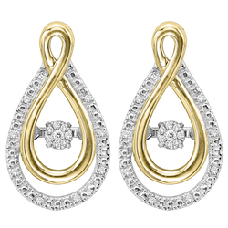 Gold & Silver Diamond ROL Earrings