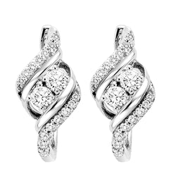 TwoGether 14k WG Diamond Earrings 5/8ctw