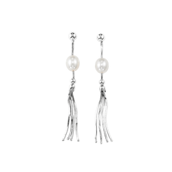 Silver F.W Paerl Earrings