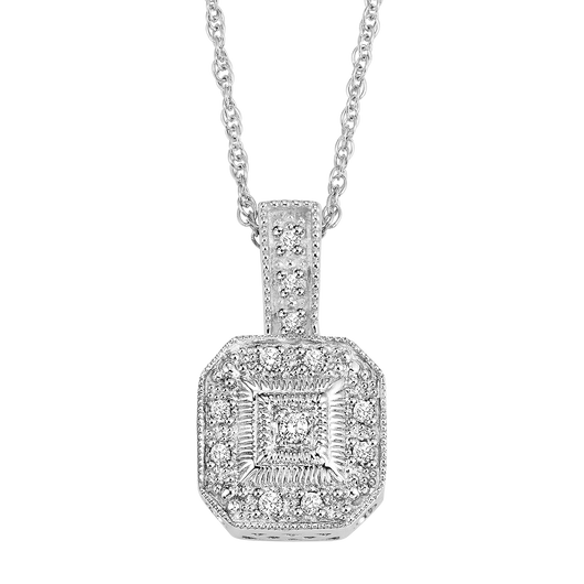 Sterling Silver Diamond Pendant